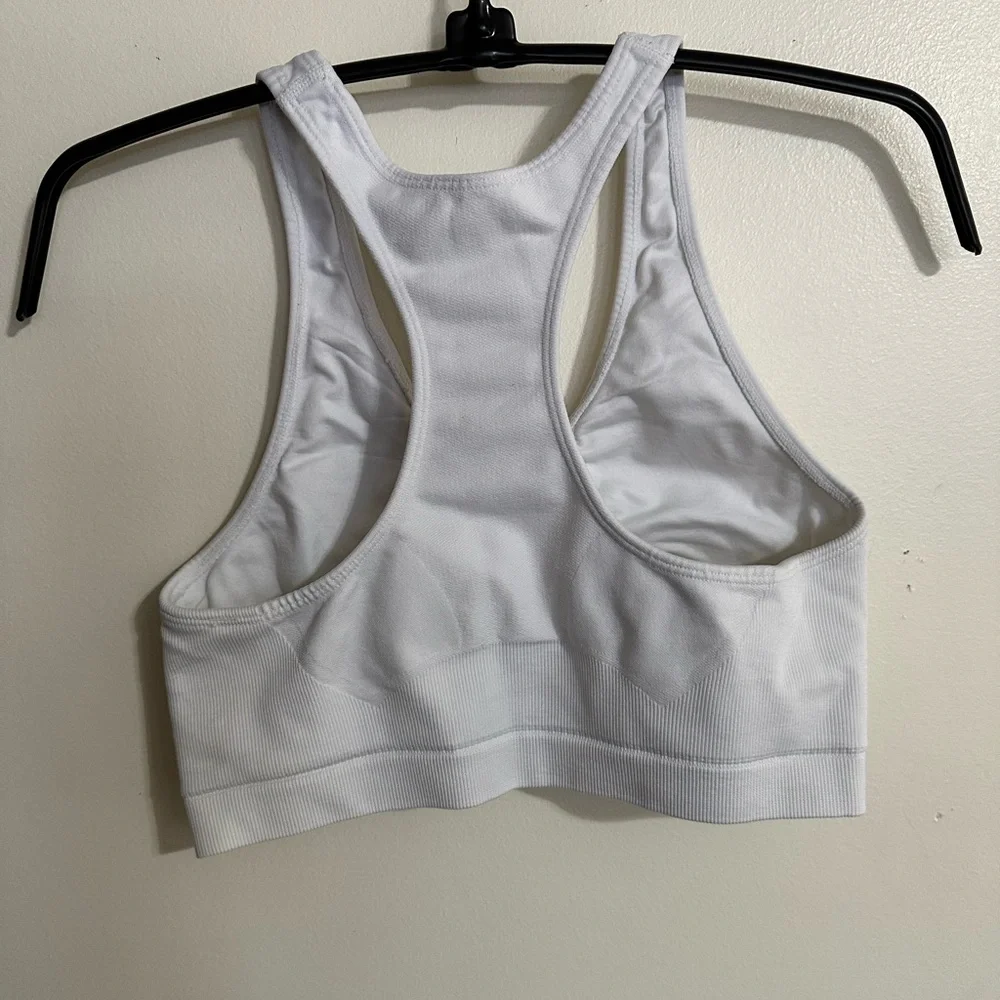 Underscore White Sports Bra,Size L